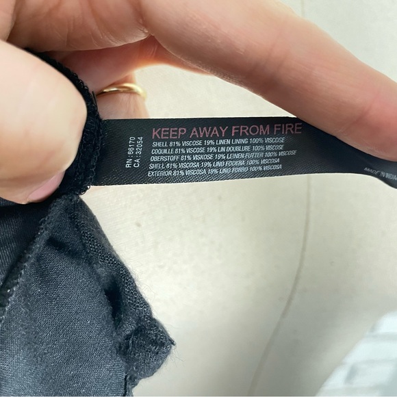 Free People Vintage Summer Plunge Neckline Tie Black Button Front Maxi Dress - Picture 12 of 13